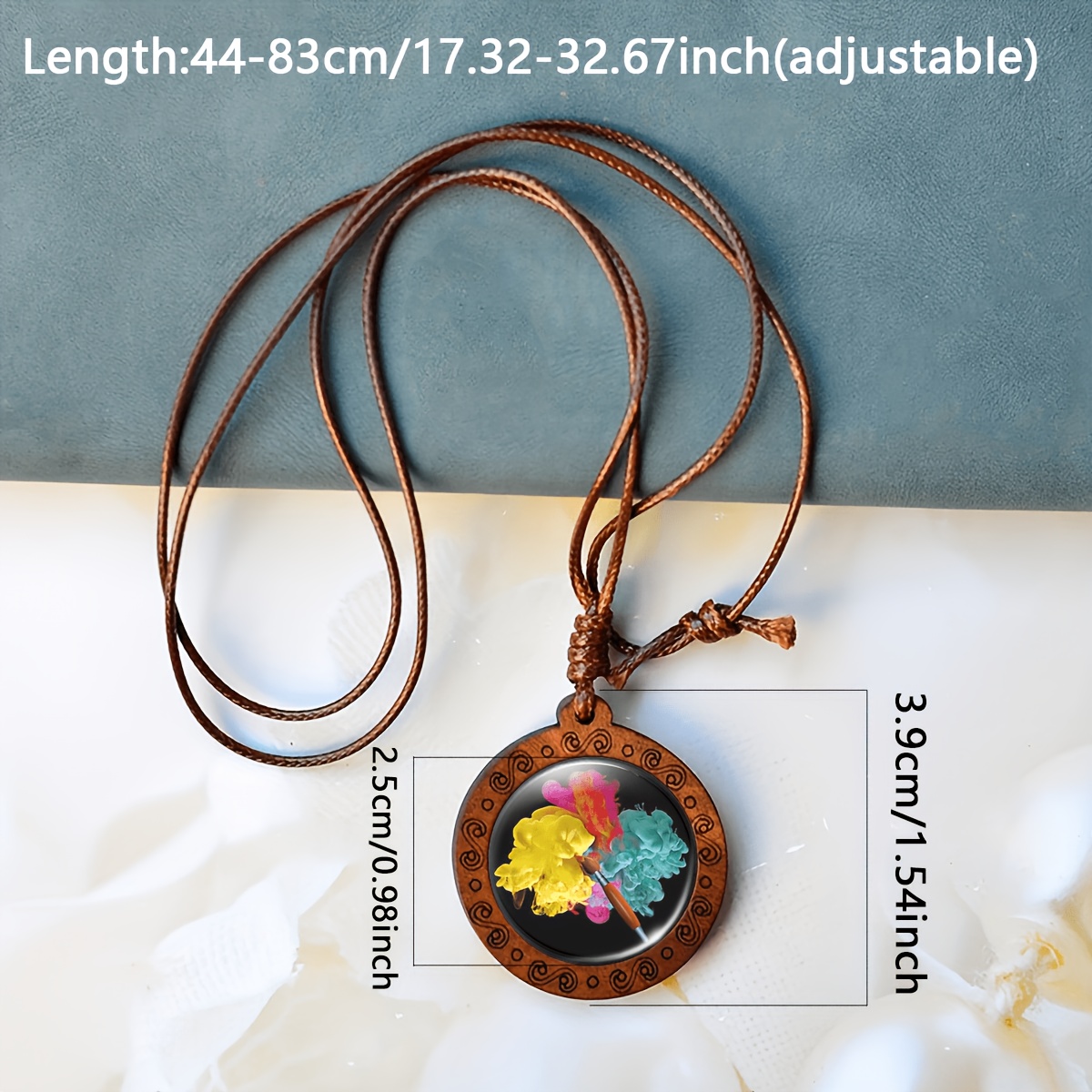 Handmade Vintage Wooden Necklace & Pendant, Exquisite Design